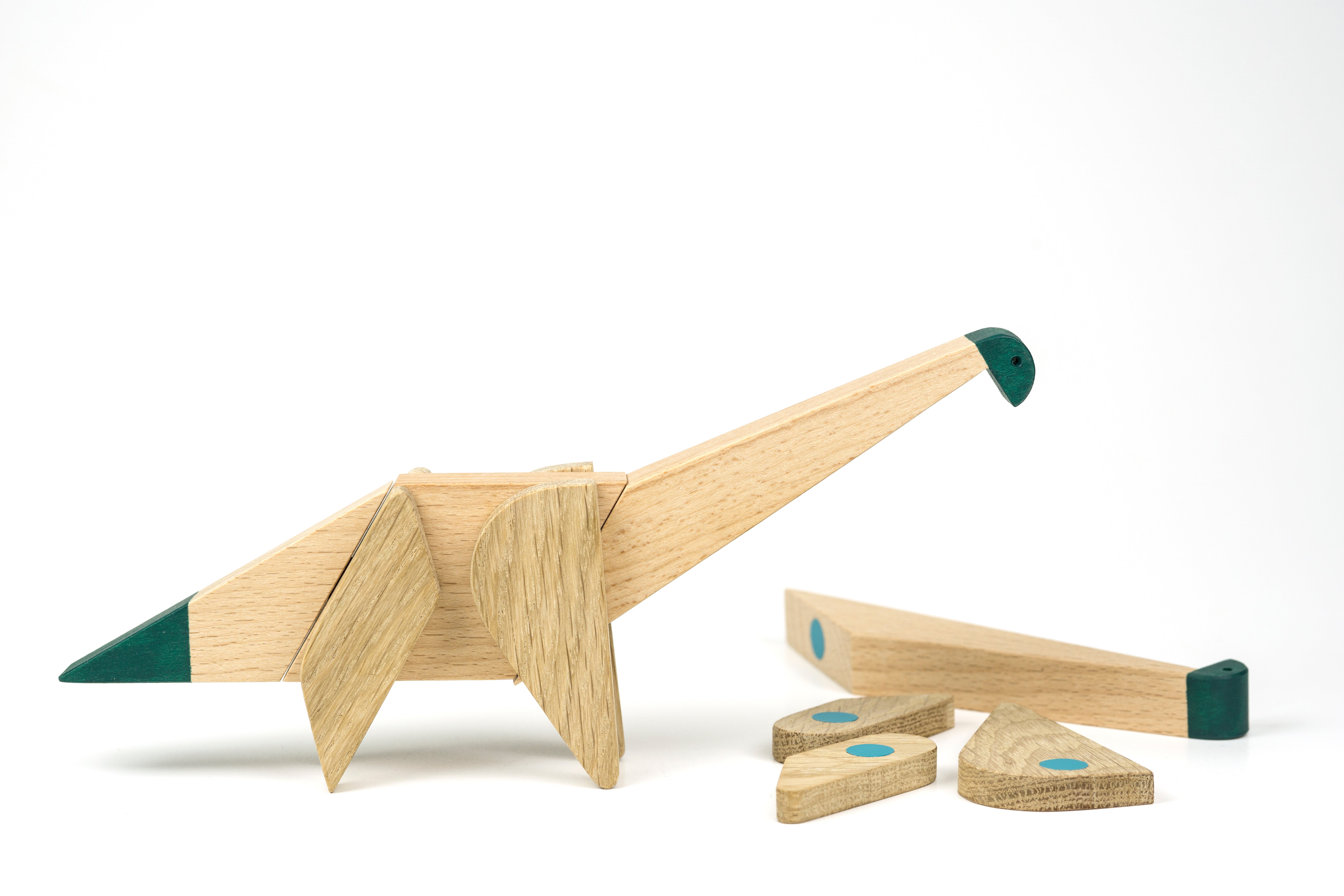 Brachiosaurus - Wooden Handmade Magnetic Toys - Game of Dinosaurs
