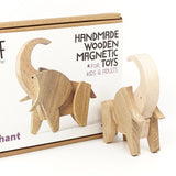 Elephant - Wooden Handmade Magnetic Toys  - Animal Kingdom