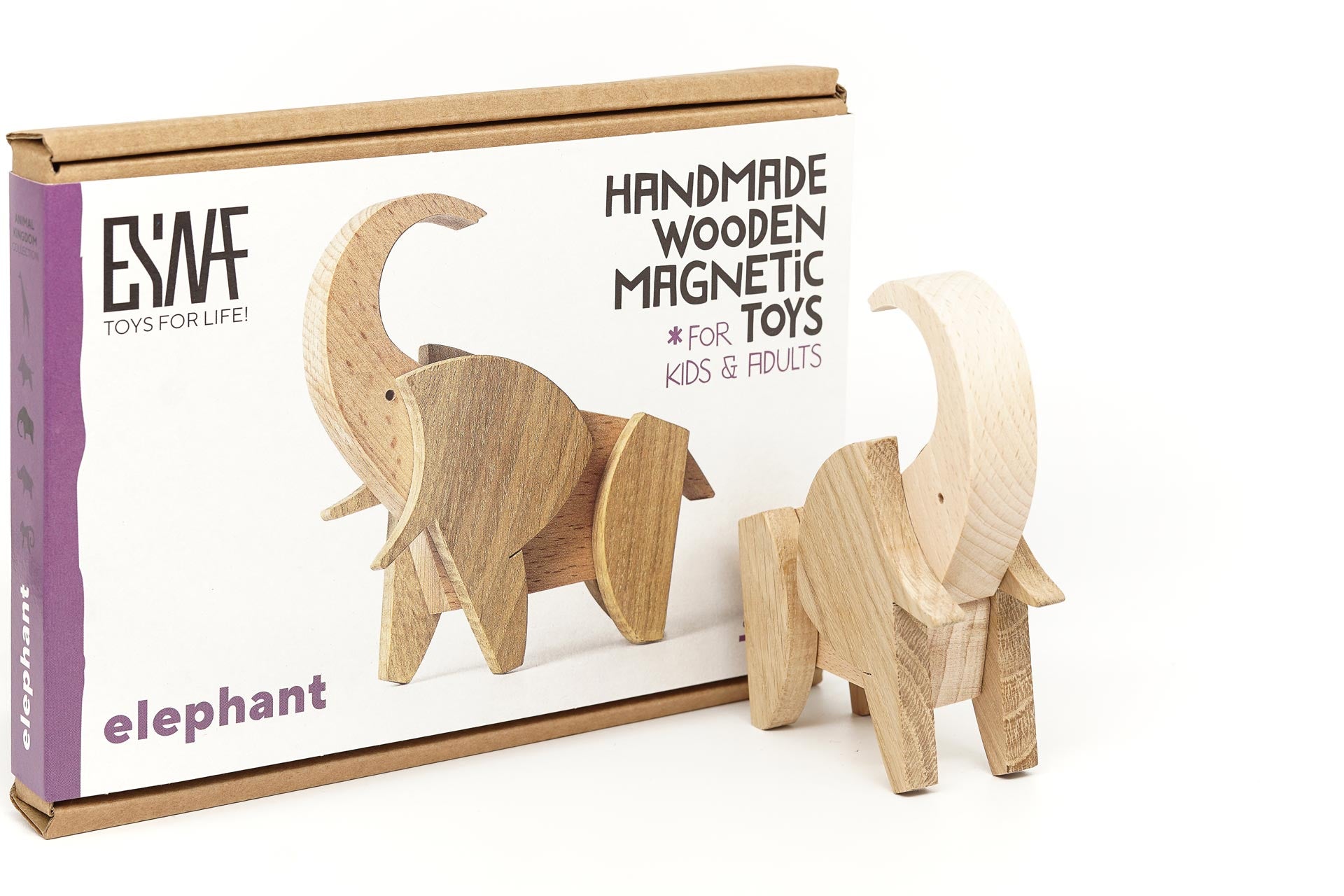 Elephant - Wooden Handmade Magnetic Toys  - Animal Kingdom