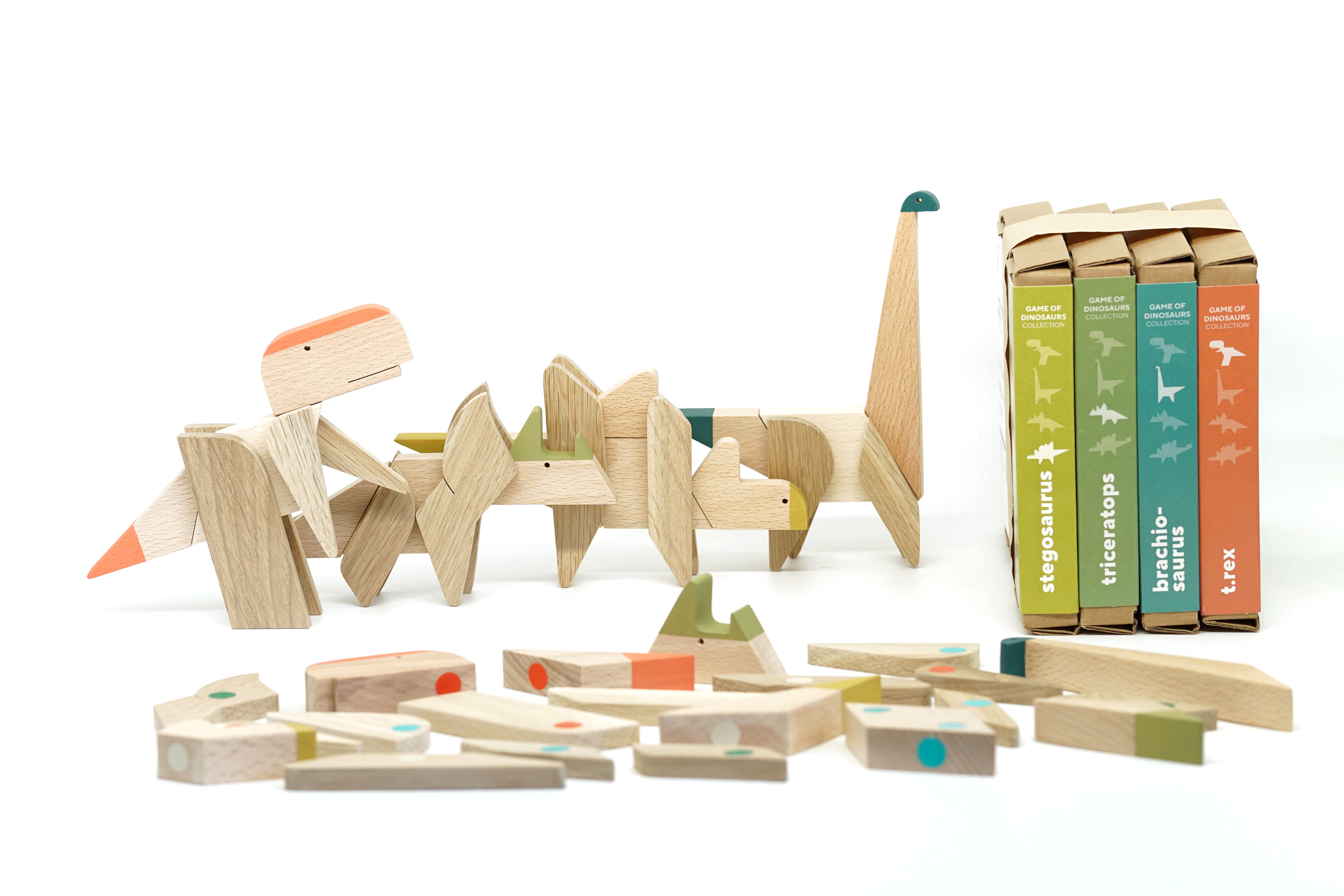 Game of Dinosaurs Collection - Wooden Handmade Magnetic Toys