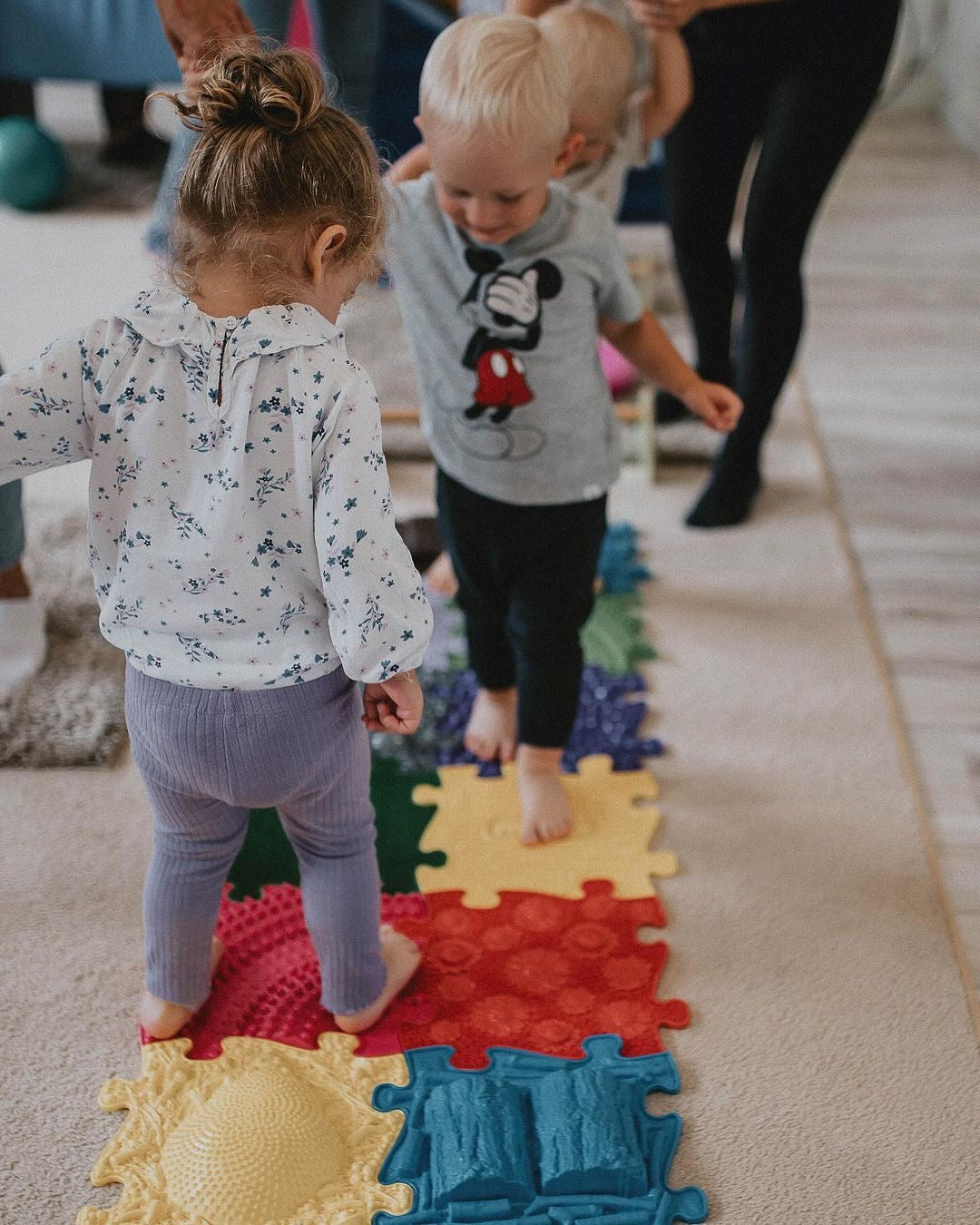 Hands-on, feet-first learning with childrens play mats | Happy Feet Play Mats | children's play mats