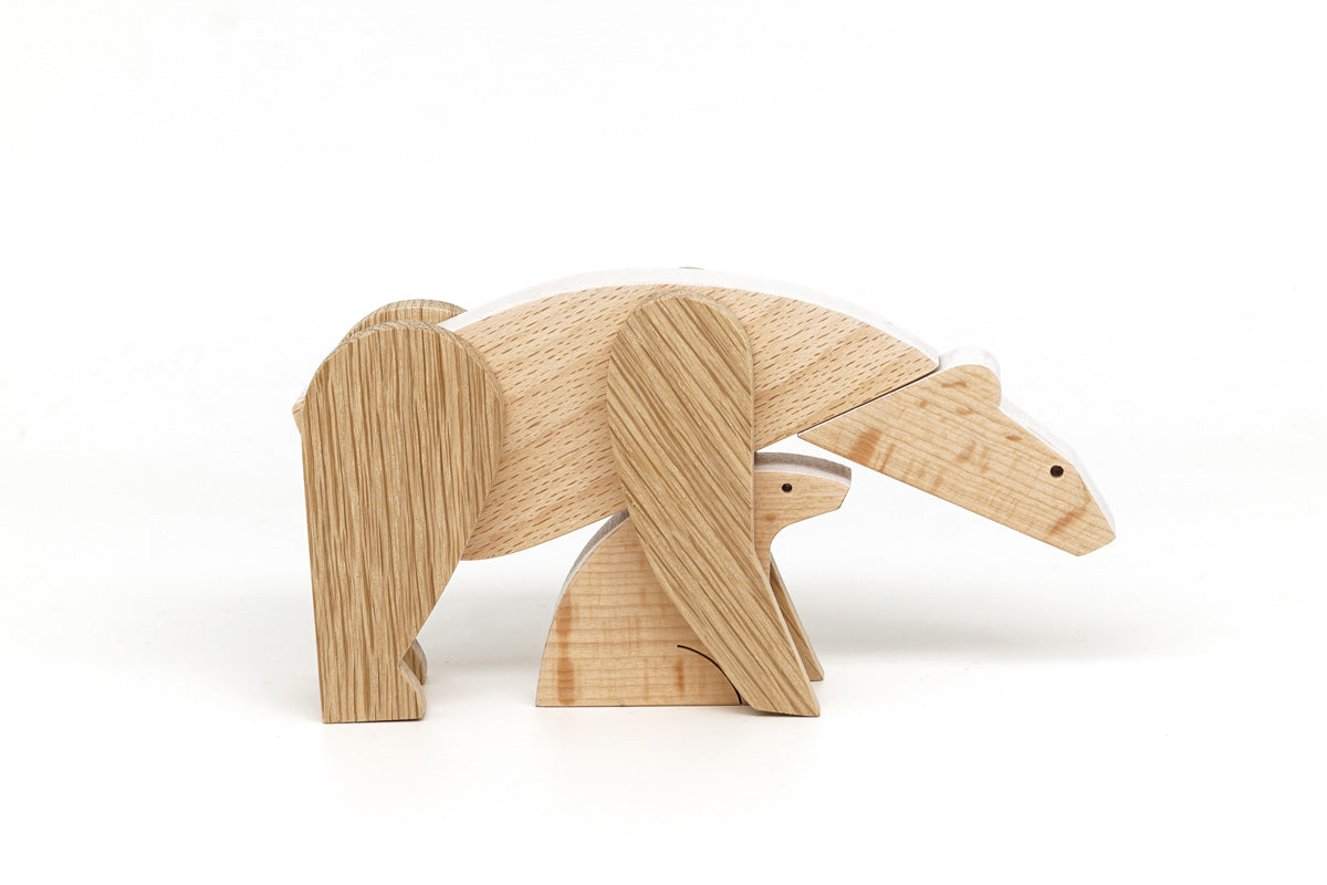 
  
  Polar Bear and its Baby - Wooden Handmade Magnetic Toys - Polar Stories
  
