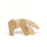 
  
  Polar Bear and its Baby - Wooden Handmade Magnetic Toys - Polar Stories
  
