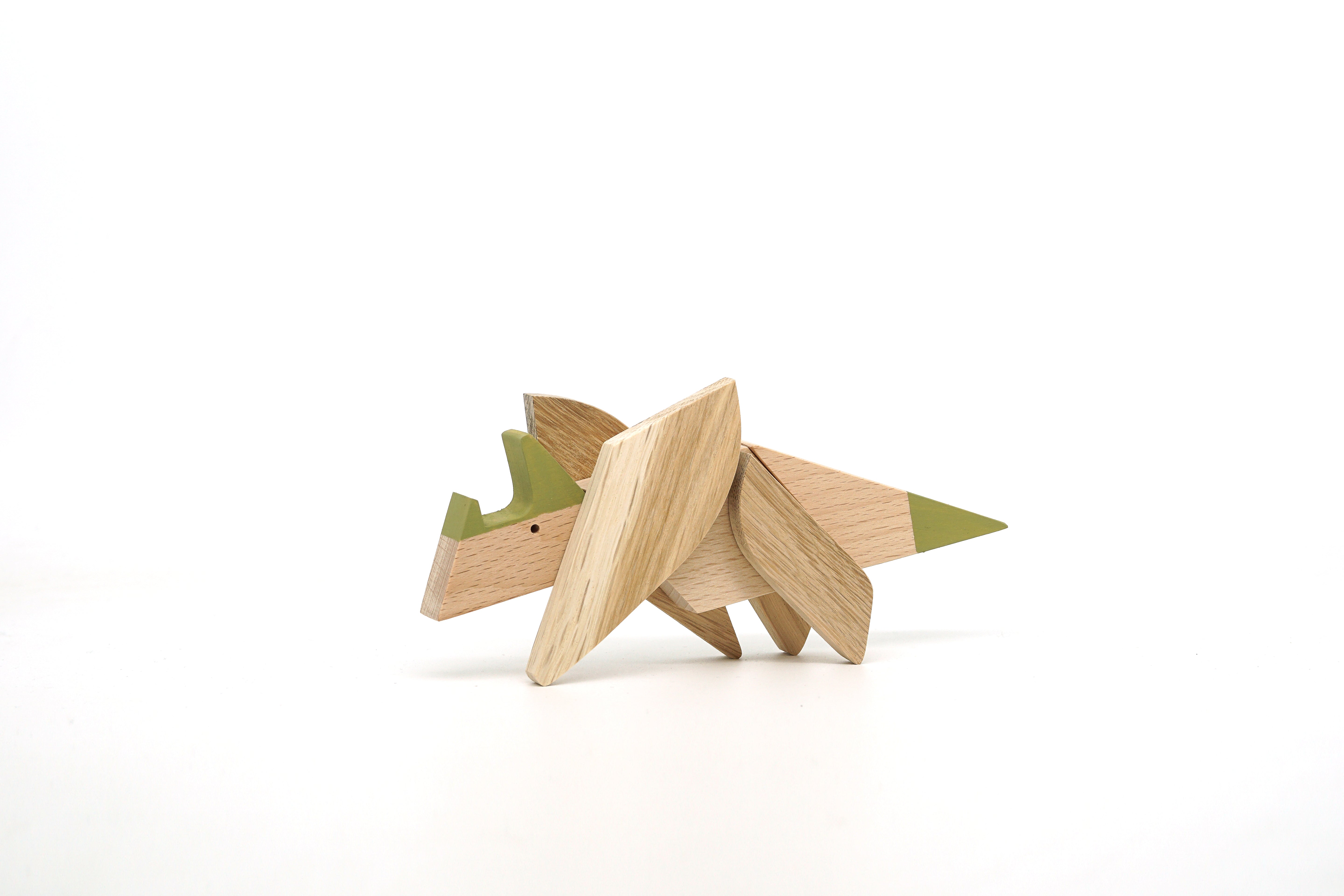 
  
  Triceratops - Wooden Handmade Magnetic Toys - Game of Dinosaurs
  
