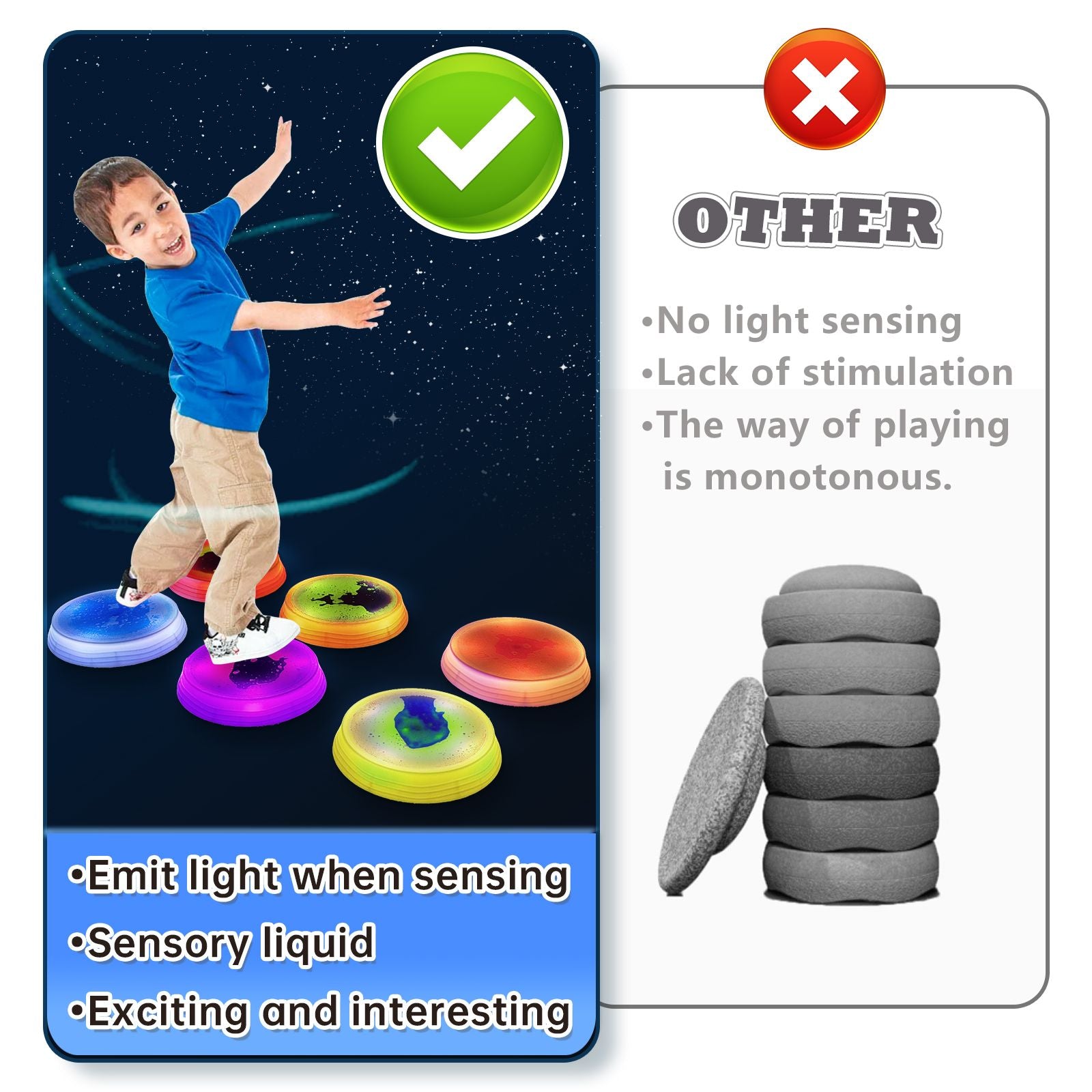 
  
  Light-Up Liquid Sensory Stepping Stones (Circle – Set of 4)
  
