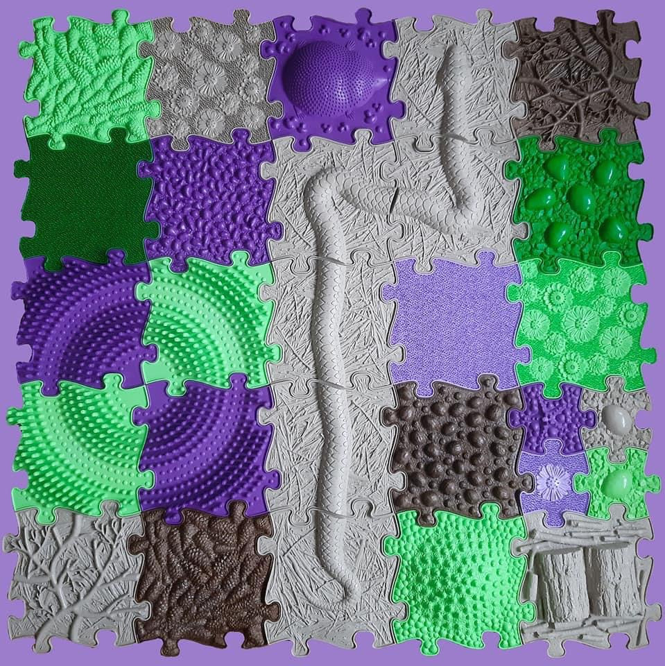 Muffik Set XXL 19 Éléments - Tapis Sensorimoteurs Orthopédiques Pour Enfants